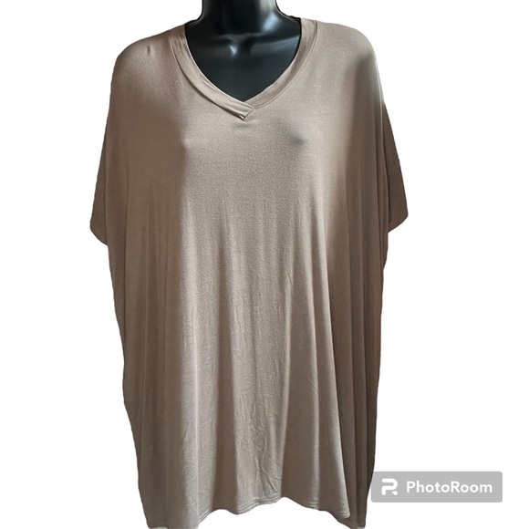 Oversized tan tee tshirt dress size small - Picture 1 of 5